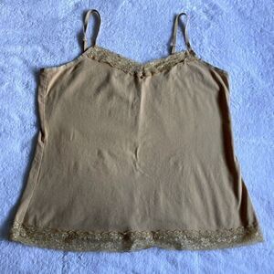 Mustard yellow lace tank top